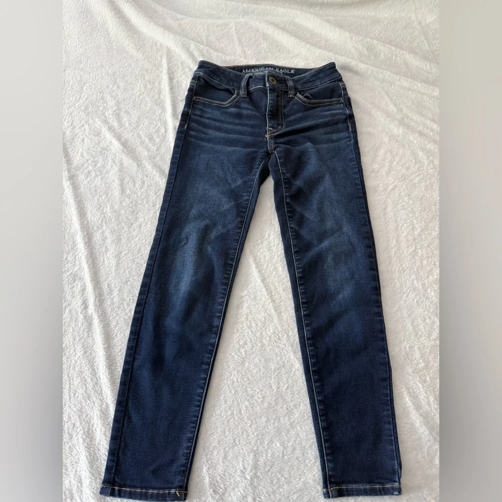 American Eagle Super Stretch Low Rise Skinny Jeggings Jeans 00 - Picture 1 of 8